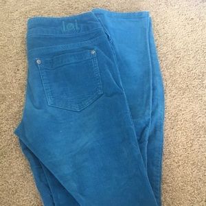 Blue corduroy pants skinny jeans